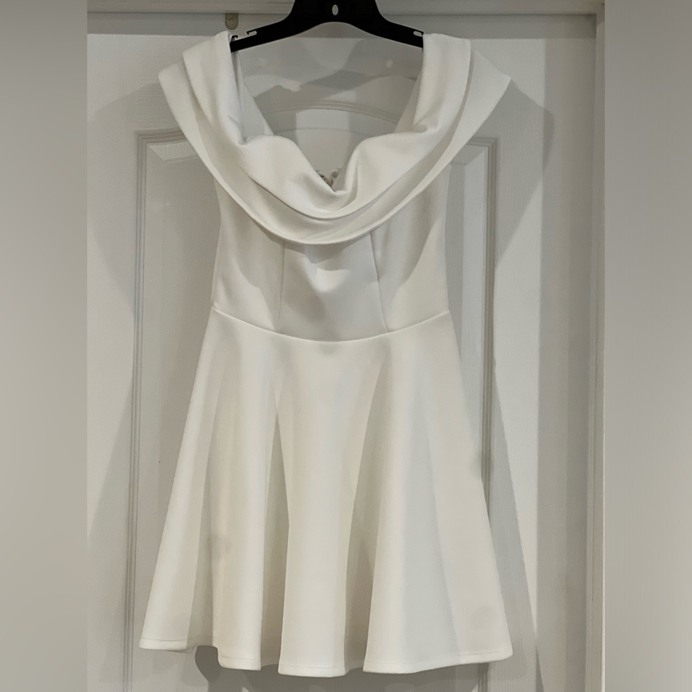 Miss Selfridge white off the shoulder dress